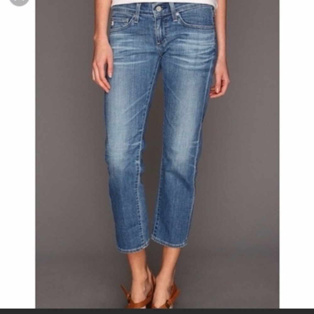 AG Adriano Goldschmied The Tomboy relaxed straight leg crop jean, like new
